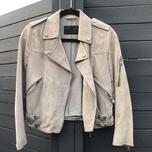 Allsaints suede cropped jacket